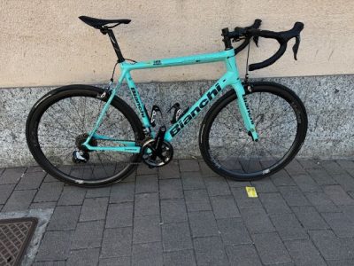 BICI DA CORSA BIANCHI SPECIALISSIMA COLORE TIFFANY
