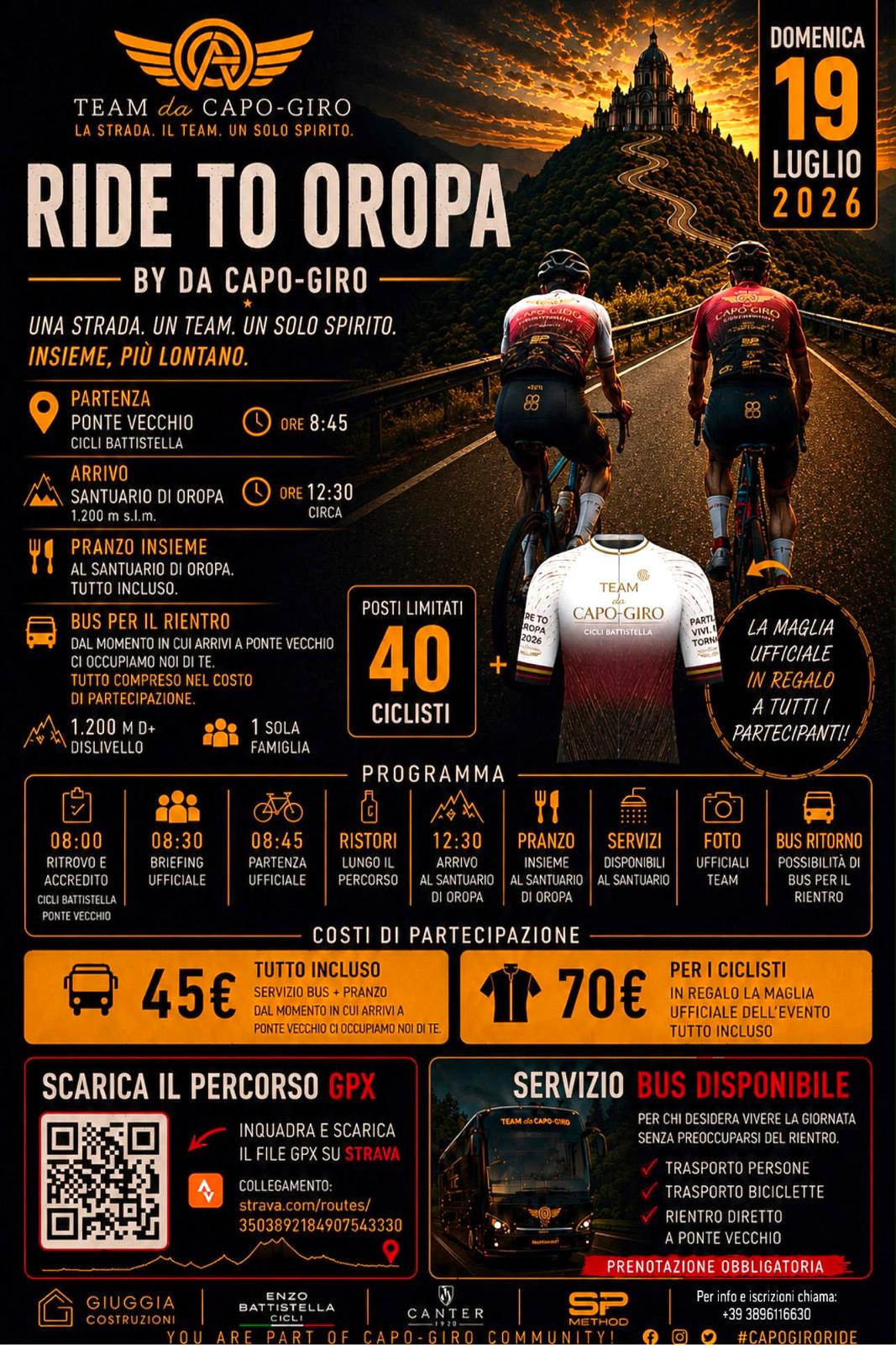 Locandina Ride to Oropa - 19 Luglio