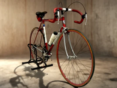 BICI DA CORSA VINTAGE FUSAR POLI COLORE ROSSO
